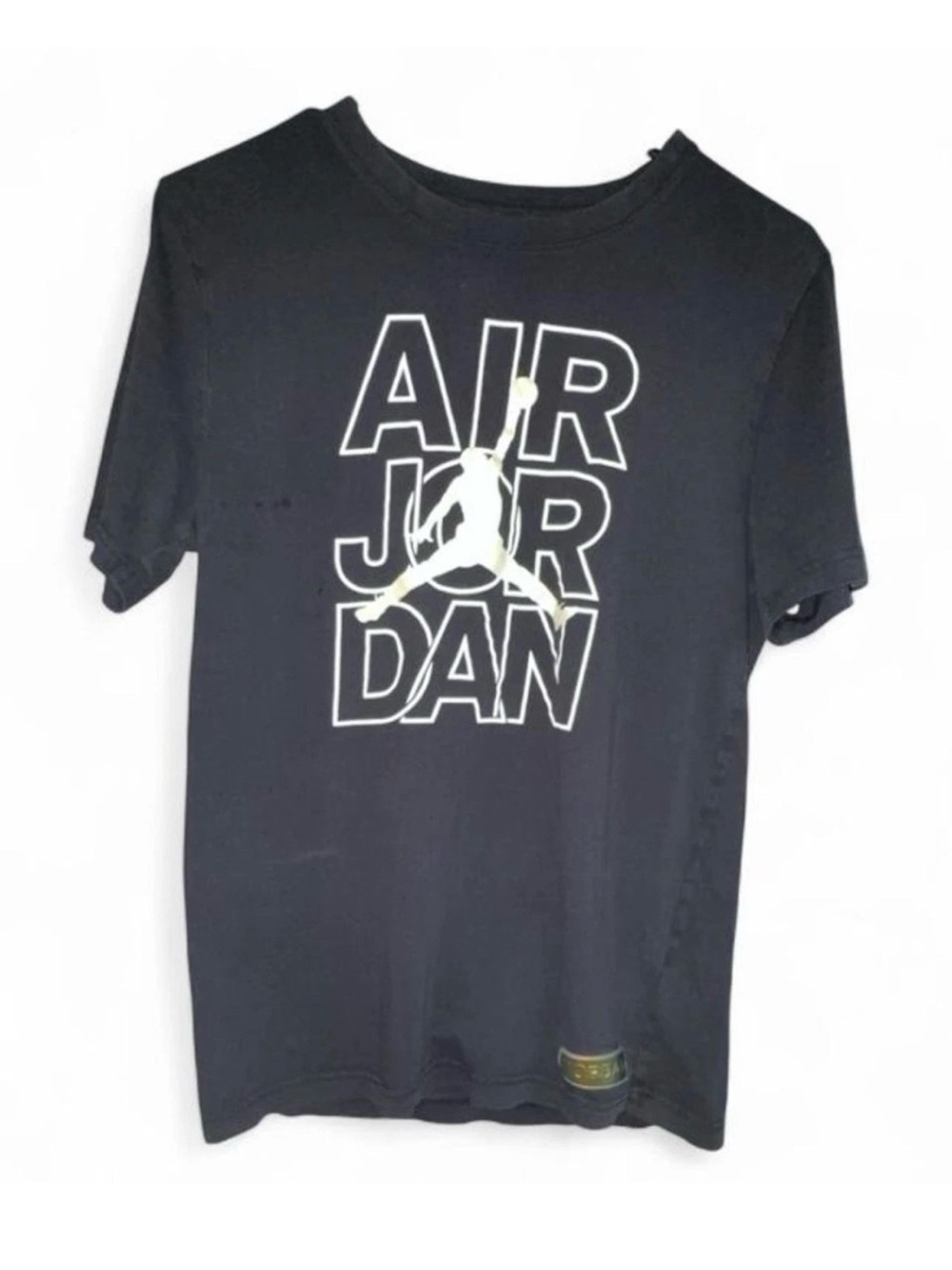 Nike Air Jordan Logo Dri Fit Cotton Basketball Shirt Size XL Teen 13-15 Yrs Tee